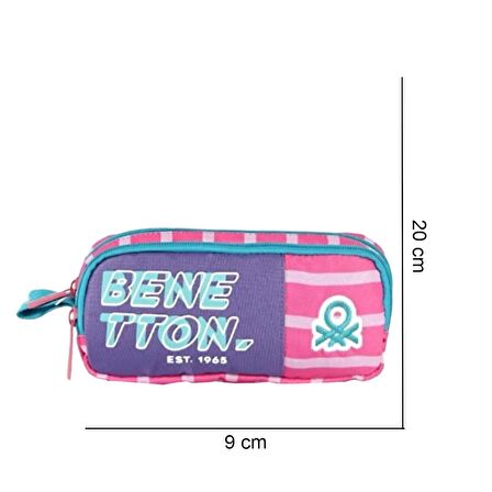 Benetton Çift Bölmeli Kalemlik Pembe 03755