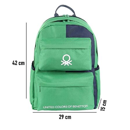 Benetton Laptop Bölmeli Okul Sırt Çantası 4 Bölmeli 03848