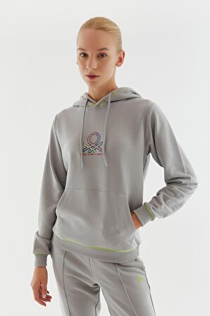 United Colors of Benetton Kadın Kapüşonlu Sweatshirt