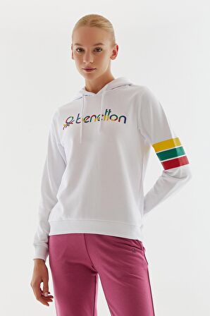 United Colors of Benetton Kadın Kapüşonlu Sweatshirt