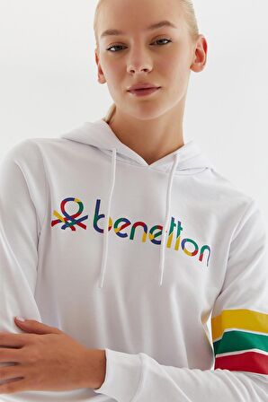 United Colors of Benetton Kadın Kapüşonlu Sweatshirt