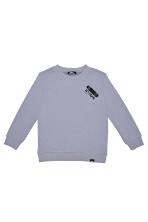 Erkek Çocuk No Fear Sweatshirt - Açık Gri | 11-12