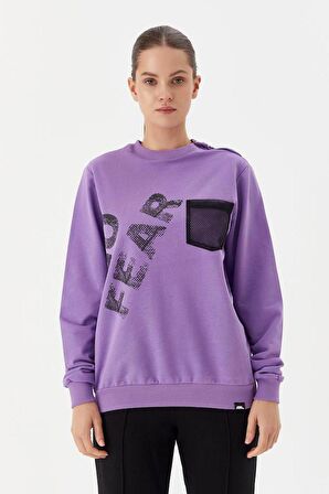 No Fear Kadın Sweatshirt Lila 72491