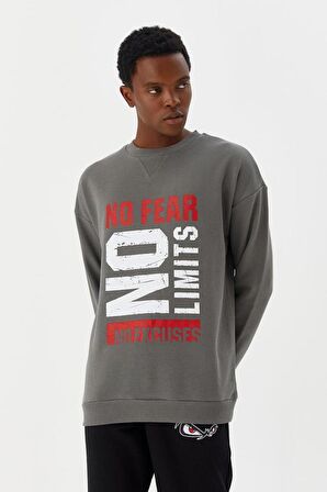 No Fear Erkek Sweatshirt Gri M500233