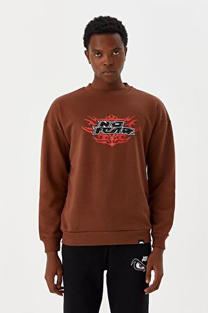 No Fear Erkek Sweatshirt Kahverengi M500242