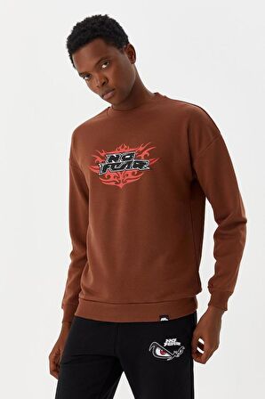 No Fear Erkek Sweatshirt Kahverengi M500242