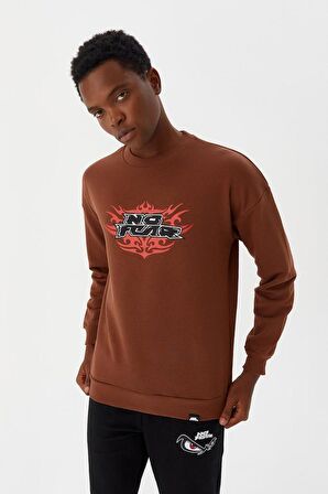 No Fear Erkek Sweatshirt Kahverengi M500242