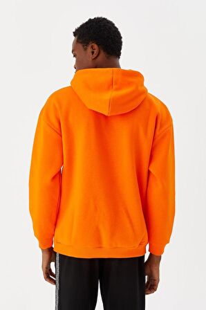 No Fear Erkek Sweatshirt Kapüşonlu Turuncu M500246