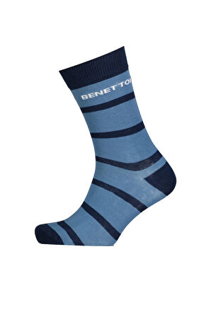 Erkek Bnt 2'li Soket Çorap - Mavi | 39/43