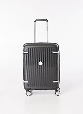 Pierre Cardin Polipropilen Kabin Boy Kırılmaz Valiz Siyah PC7070