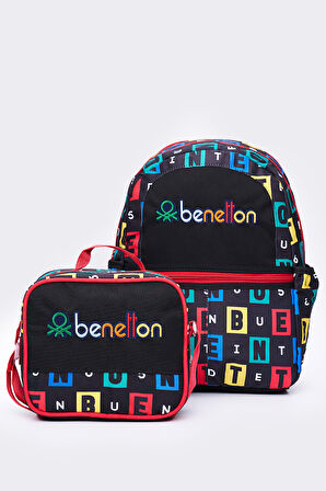 United Colors Of Benetton Erkek Çocuk 2'li Okul Seti İlkokul Çantası ve Beslenme Çantası Seti 13169