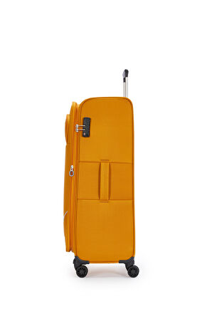 Pierre Cardin Ultra Light Kumaş Büyük Boy Valiz Hardal PC7050