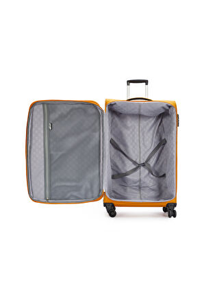 Pierre Cardin Ultra Light Kumaş Büyük Boy Valiz Hardal PC7050