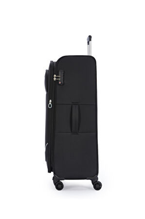 Pierre Cardin Ultra Light Kumaş Büyük Boy Valiz Siyah PC7050