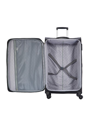 Pierre Cardin Ultra Light Kumaş Büyük Boy Valiz Siyah PC7050