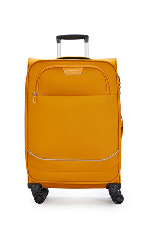 Pierre Cardin Ultra Light 3'lü Valiz Seti Büyük - Orta ve Kabin Boy Hardal PC7050