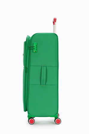 United Colors Of Benetton Ultra Light Kumaş Büyük Boy Valiz Yeşil BNT2800