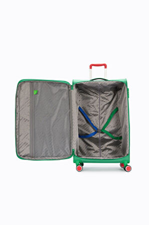 United Colors Of Benetton Ultra Light Kumaş Büyük Boy Valiz Yeşil BNT2800