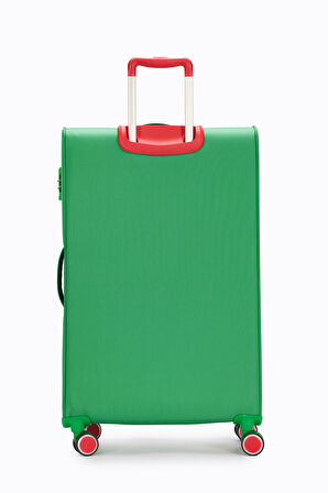 United Colors Of Benetton Ultra Light Kumaş Büyük Boy Valiz Yeşil BNT2800