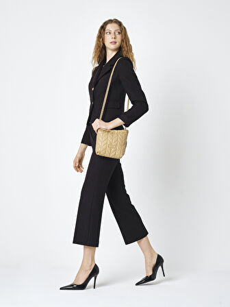 Pierre Cardin Kadın Çapraz Kapitone Çanta Bej 05PC25Y10104