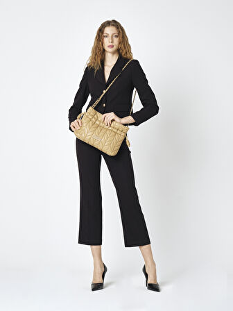 Pierre Cardin Kadın Kapitone Omuz Çantası Bej 05PC25Y10105