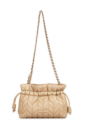 Pierre Cardin Kadın Kapitone Omuz Çantası Bej 05PC25Y10105