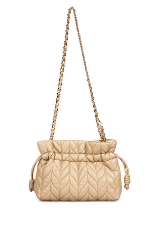 Pierre Cardin Kadın Kapitone Omuz Çantası Bej 05PC25Y10105