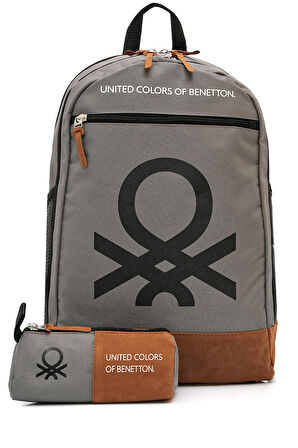 United Colors Of Benetton Unisex Genç Lise Üniversite 2'li Okul Seti Okul Çantası ve Kalemlik Seti 1305657