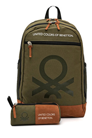 United Colors Of Benetton Unisex Genç Lise Üniversite 2'li Okul Seti Okul Çantası ve Kalemlik Seti 1306263