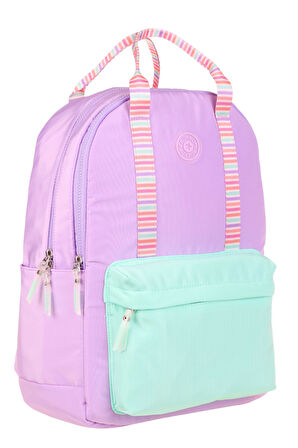 Elatae Su Geçirmez Kumaş Kız Çocuk Çok Gözlü Ortopedik Sırt Okul Çantası K1764