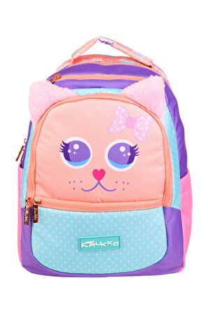 Elatae Su Geçirmez Kumaş Kız Çocuk Çok Gözlü Ortopedik Sırt Okul Çantası L5142