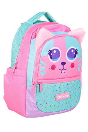 Elatae Su Geçirmez Kumaş Kız Çocuk Çok Gözlü Ortopedik Sırt Okul Çantası L5145