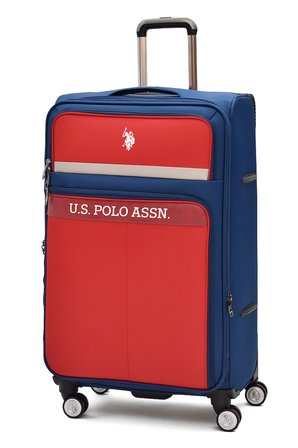 Büyük ve Orta Boy Valiz Seti 4 Teker U.S. Polo Assn. Kumaş Valiz Lacivert-Kırmızı 26051