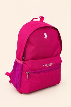 U.S. Polo Assn. Pembe Okul Sırt Çantası Günlük Seyahat Geniş Hacimli Çok Bölmeli Dayanıklı PLCAN26087