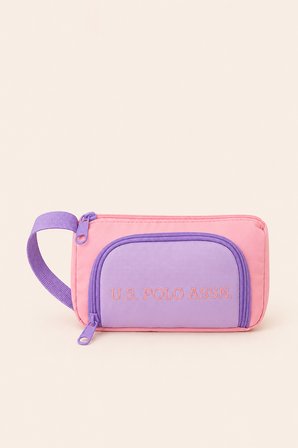 U.S. Polo Assn. Kız Çocuk Okul Sırt Çantası Kalemlik Seti Mor Pembe Hafif Çok Bölmeli PLCANAYD26211