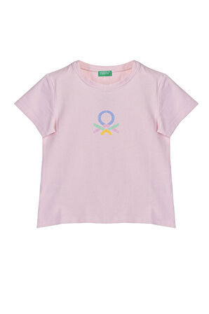 Kız Çocuk Bnt Logo T-Shirt - Pembe | 8-9