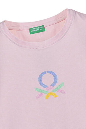 Kız Çocuk Bnt Logo T-Shirt - Pembe | 8-9