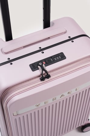 Verage Premium MacBook Uyumlu Laptop Bölmeli Uçak Uyumlu Kabin Boy Valiz Sessiz Teker TSA Kilit Pembe