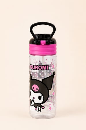 Kuromi Lisanslı Çocuk Suluk 500 ml Pipetli Kilitli Sızdırmaz BPA Free Su Matarası 