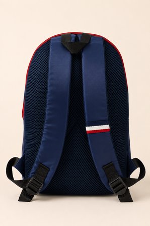 U.S. Polo Assn. Saten Kumaş İlkokul Ortaokul Okul Sırt Çantası Ortopedik Hafif Çok Gözlü Lacivert Kırmızı PLCAN26102