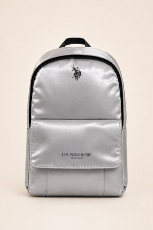 U.S. Polo Assn. Saten Kumaş İlkokul Ortaokul Okul Sırt Çantası Ortopedik Hafif Çok Gözlü Gri PLCAN26099