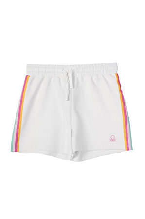 Kız Çocuk Şort - Beyaz | 7-8