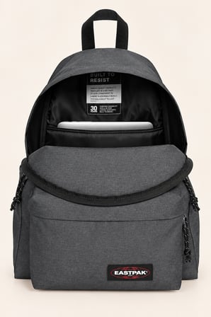 Eastpak Day Pak'R Unisex Sırt Çantası Siyah Gri Laptop Bölmeli Geniş Hacimli Günlük Okul Çantası