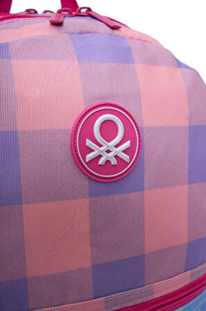 United Colors of Benetton Ekose Desen Kız Çocuk İlkokul Çantası