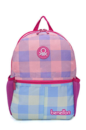 United Colors of Benetton Ekose Desen Kız Çocuk İlkokul Çantası