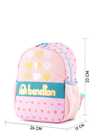 . Kalp Detaylı Kız Çocuk Anaokul Çantası