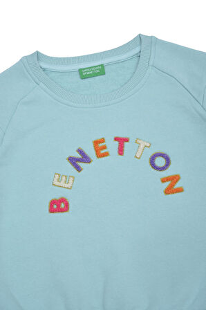 Kız Çocuk Sweatshirt - Turkuaz | 13-14