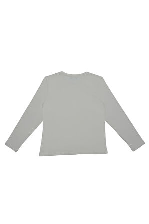 Kız Çocuk T-Shirt - Ekru | 6-7
