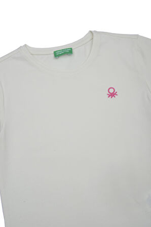 Kız Çocuk T-Shirt - Ekru | 6-7