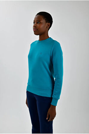 Kadın Sol Göğsü Logo Detaylı Sweatshirt